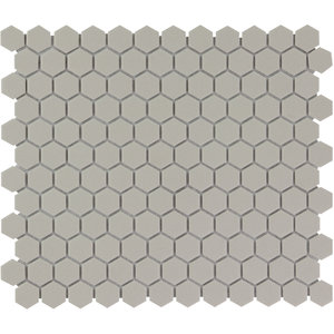 The Mosaic Factory London Hexagon Grey 2,3x2,6 cm