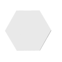 Hexagonale Wit 15x17 cm