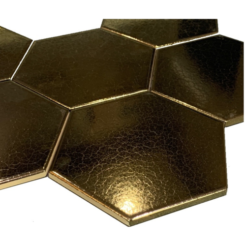 Terre d'Azur Terre d'Azur Hexagonale Brons/Goud 15x17 cm F68