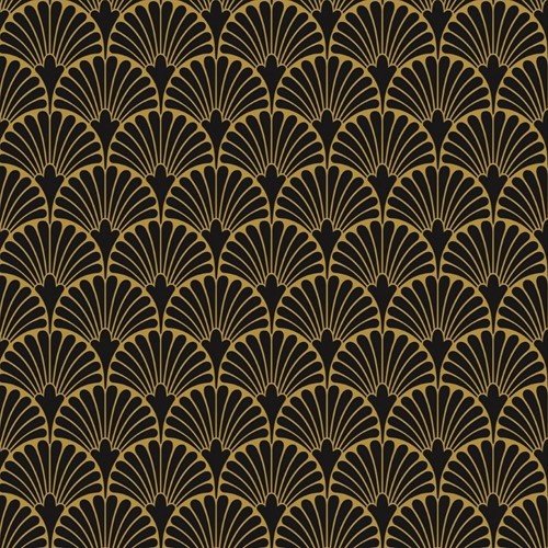 Aparici Art Deco Black Manhattan Natural 29,8x29,8 cm