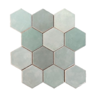 Hexagonale Mosaic Verde Mix 28x30 cm