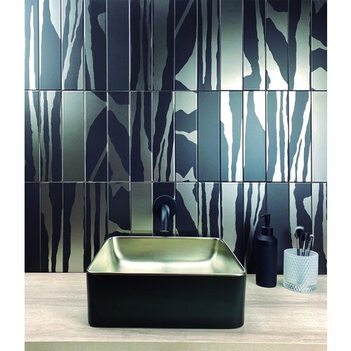 Dune Dune Lavabo Savannah Black & Silver 36,6x36,5x13 cm