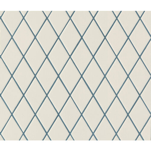 Mutina Rombini Losange White Blue Grout 27,5x25,7 cm