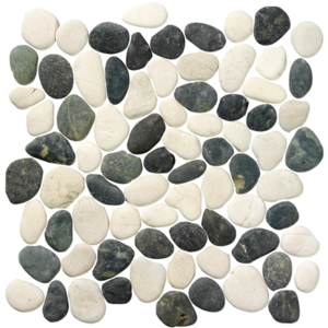 Terre d'Azur Stone Pebbles White/ Antracite 30x30 cm