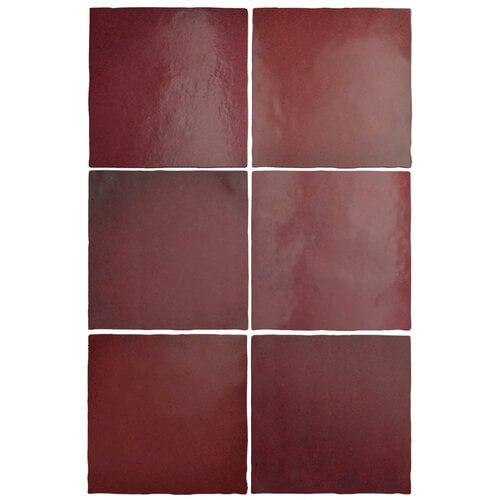 Equipe Tegels Artisan Burgundy 13,2x13,2 cm