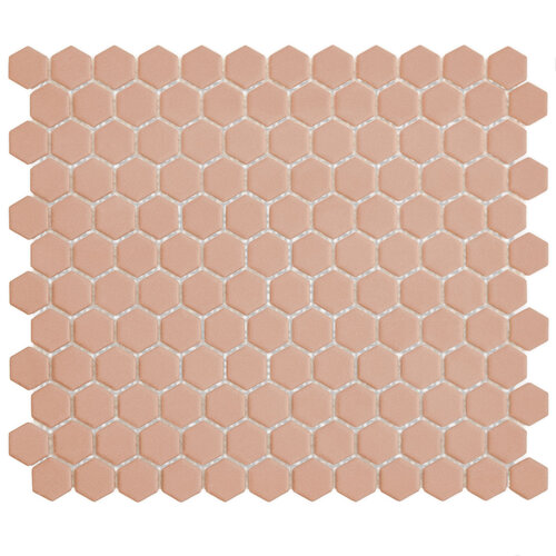 The Mosaic Factory Hexagons Royal Peach Mat