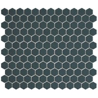 Hexagons Navy Blue Mat