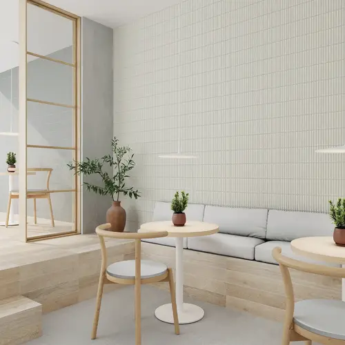 De verfijning van beige mozaïek tegels