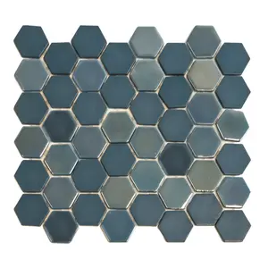 The Mosaic Factory Valencia Blue Hexagon 4,3x4,9 cm
