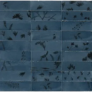 Marazzi Rice Blu Decoro Leaf 5x15 cm