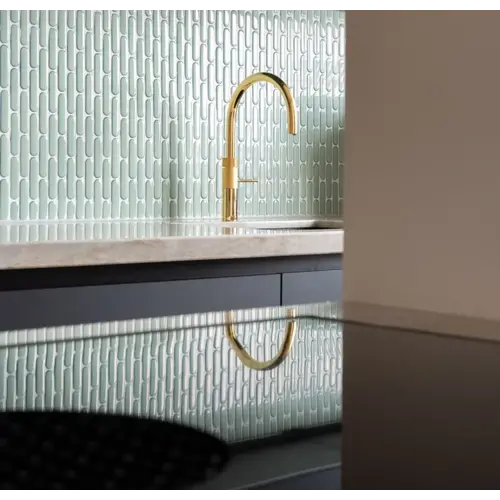 The Mosaic Factory The Mosaic Factory Sevilla Oval Finger Light Green Glossy