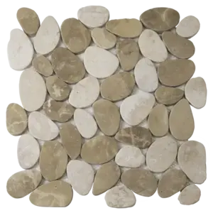The Mosaic Factory Marble Pebbles Brown Mix