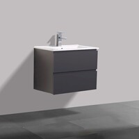 Onderkast Wastafel Mat Antraciet 80x46x50 cm