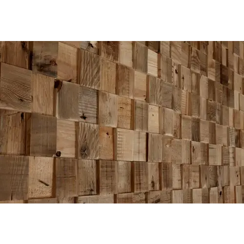 Houten Wandpaneel Cube Pinewood