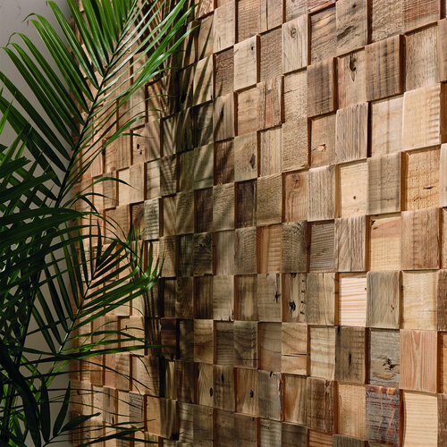 Houten Wandpaneel Cube Pinewood