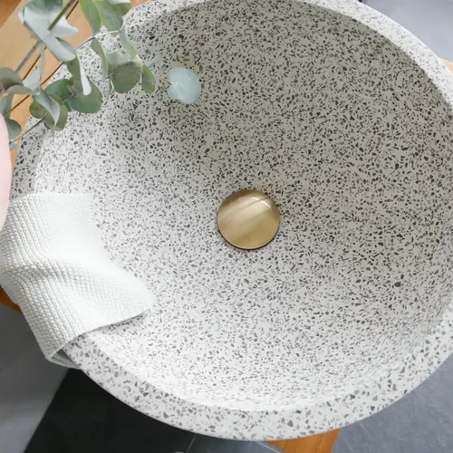 Workshop Terrazzo Waskom Luzia Grijs 40×40×15 cm