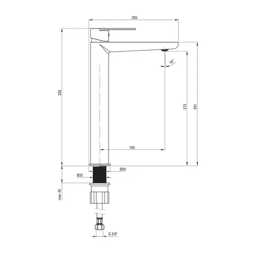 Wastafelkraan Kristallux Chrome Wastafelkraan Kristallux Chrome