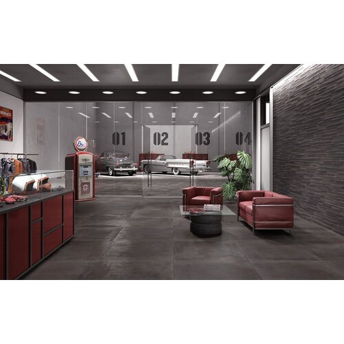 Cerdomus Tegels Cerdomus LeGarage Charcoal 100x100 cm Cerdomus Tegels Cerdomus LeGarage Charcoal 100x100 cm