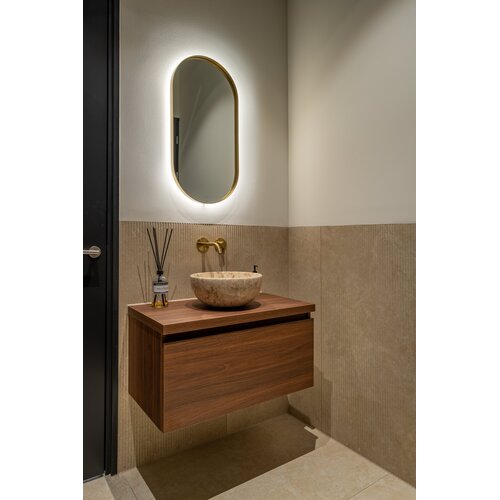 Workshop Ronde Natuursteen Waskom Lagoa Beige 35x35x15 cm