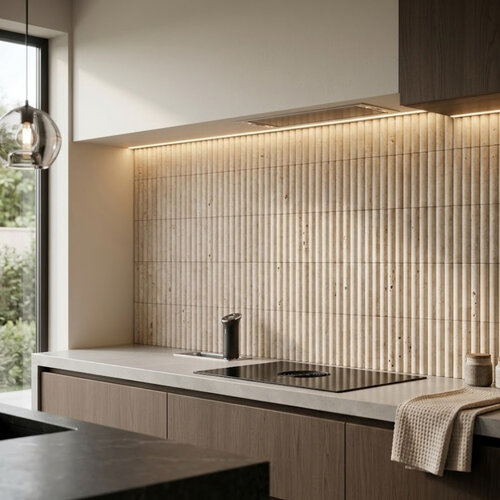 Workshop KitKat Travertin Light Honed Round 2,5x15 cm