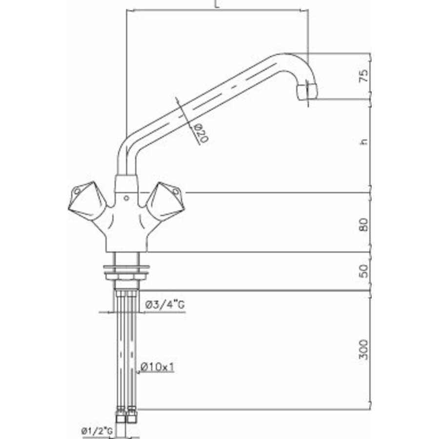 Mischbatterie Single | 26 Liter/Min.