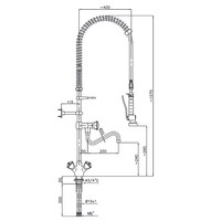 Vorspüldusche mit Mischbatterie