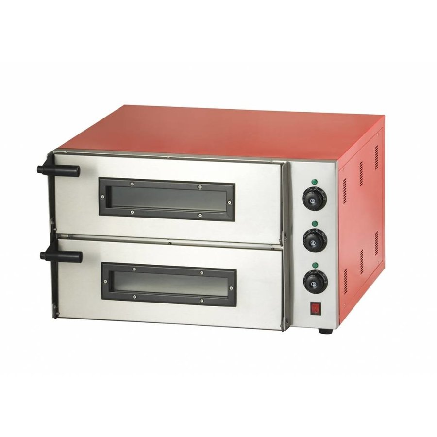 Doppel-Pizzaofen 3000 Watt | 2 Pizzen