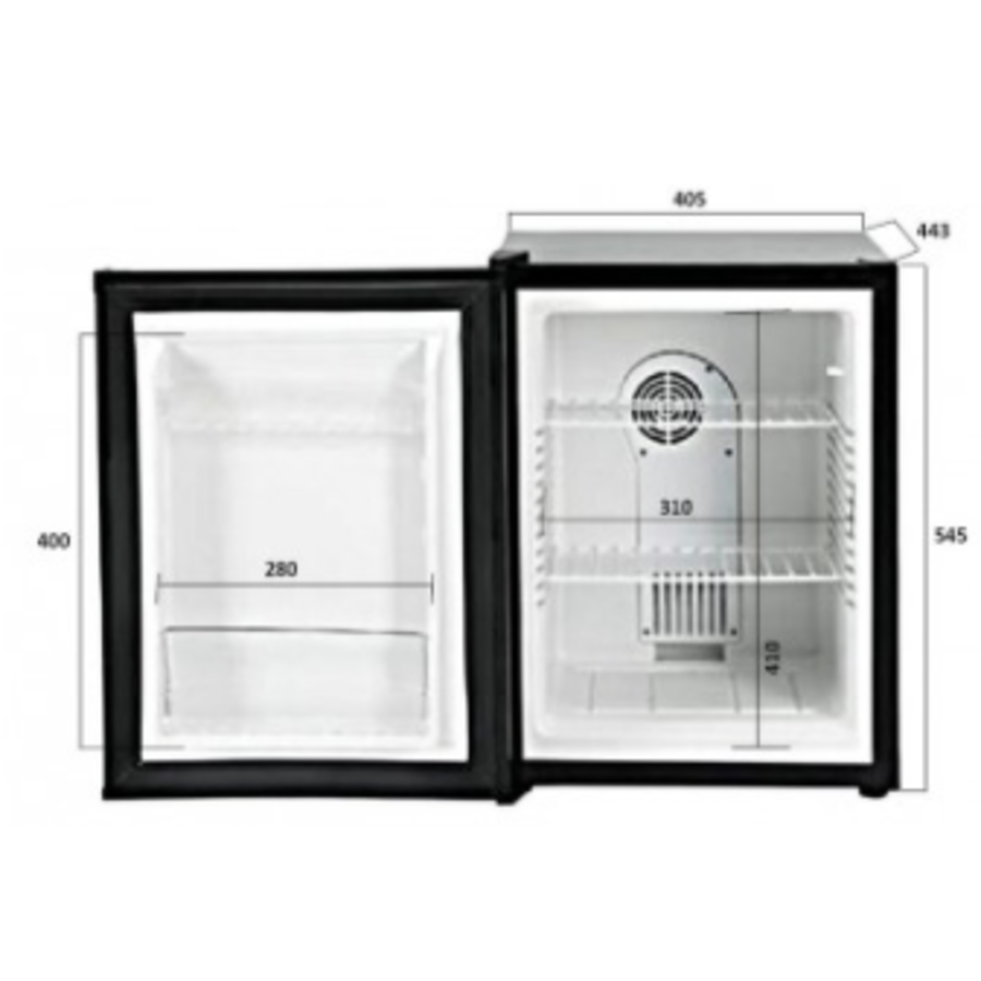 Minibar Kühlschrank | 40L | Statisch | 54,5x40,5x44,3cm