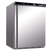 Mini-Kühlschrank aus Edelstahl | 130 Liter | Ein Etikett