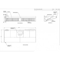 Wandhaube mit Motor 280 x 110 x 45 cm