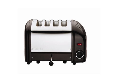  Dualit Toaster Edelstahl schwarz 4 Schnitte 