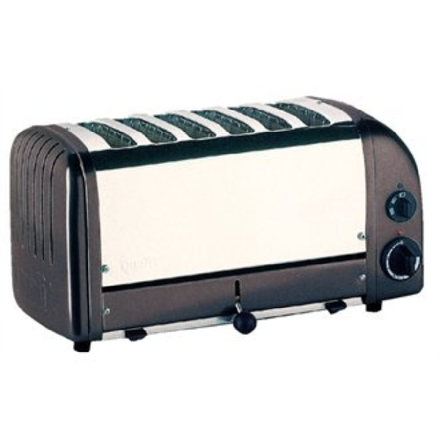 Toaster schwarz Edelstahl | 6 Schnitte