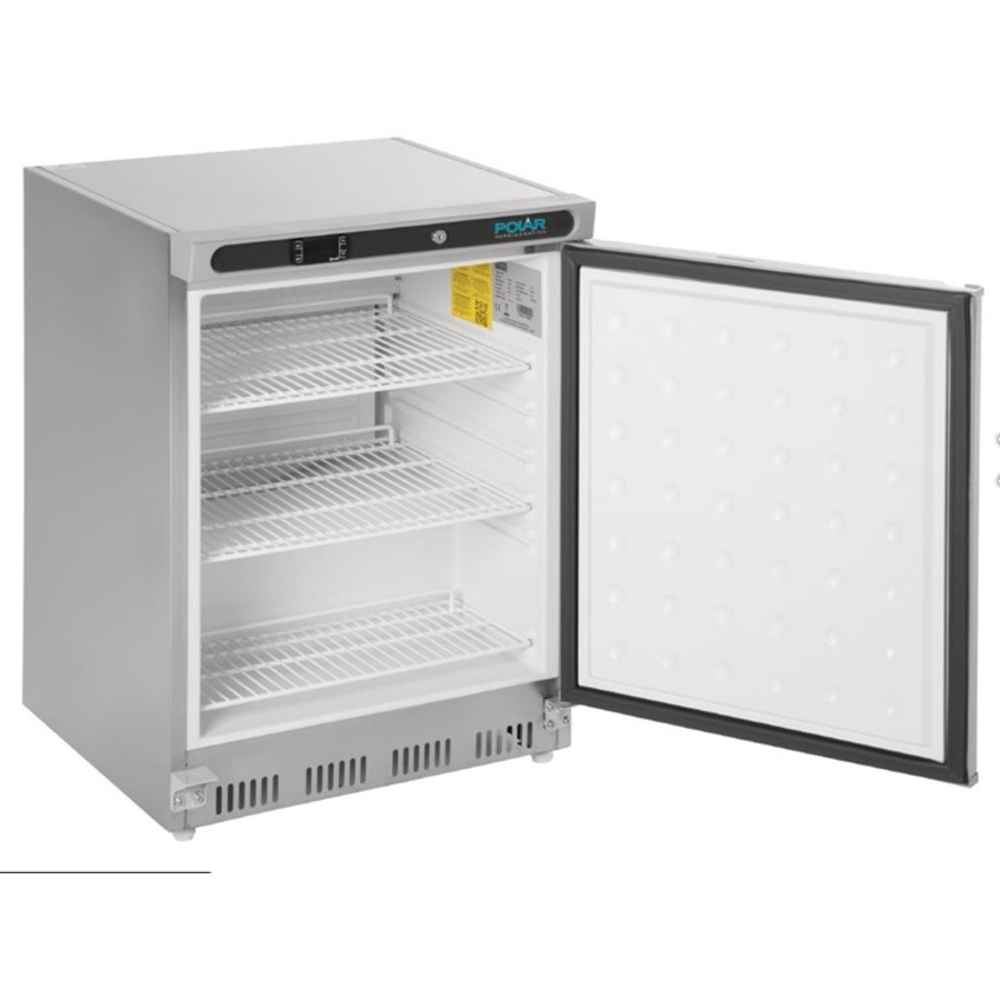 Kühlschrank | Edelstahl | Abschließbare Tür | 150 L | 86(H)x60(B)x59(T) cm