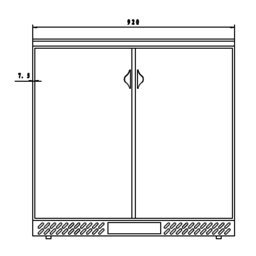 Barkühlschrank | Schwarz | 2 Abschließbare Türen | 140 Liter | 92(H)x92(B)x54(T) cm