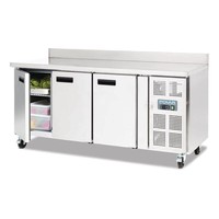 Thekenkühlschrank | Edelstahl | 3 Türen | 358 L | 95(H)x180(B)x70(T) cm