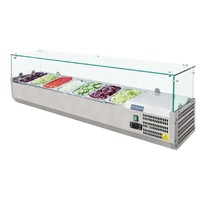 Kühlaufsatz mit Glasaufsatz | 7x1/4 GN | 150x43.5x33cm
