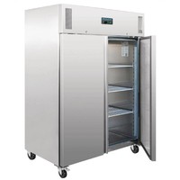 Gefrierschrank | Edelstahl | 1300L | 2 Abschließbare Selbstschließende Türen | 201(H)x149(B)x84(T) cm