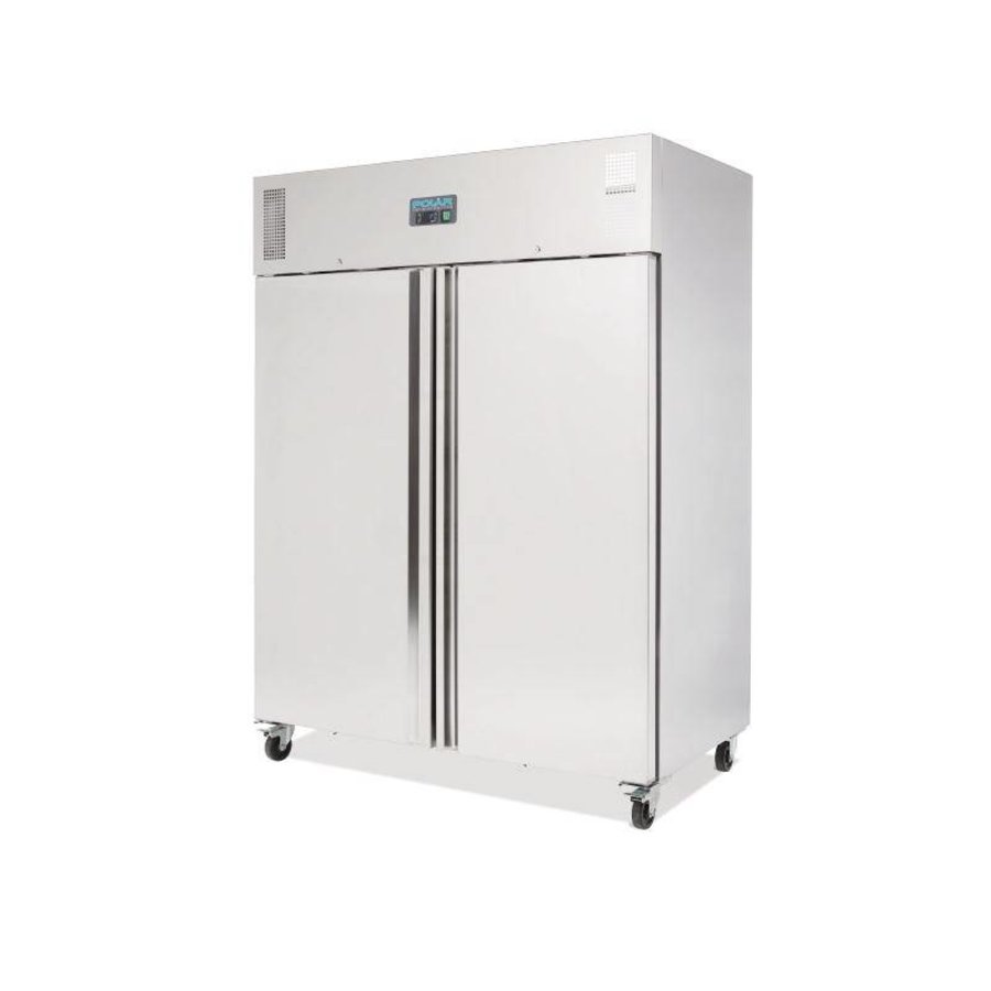 Gefrierschrank | Edelstahl | 1300L | 2 Abschließbare Selbstschließende Türen | 201(H)x149(B)x84(T) cm