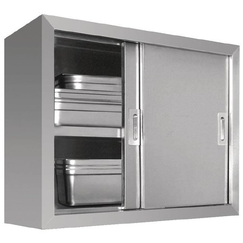  Vogue Wandschrank Edelstahl  Schiebetüren | 90(B)x30(T)x60(H) cm 