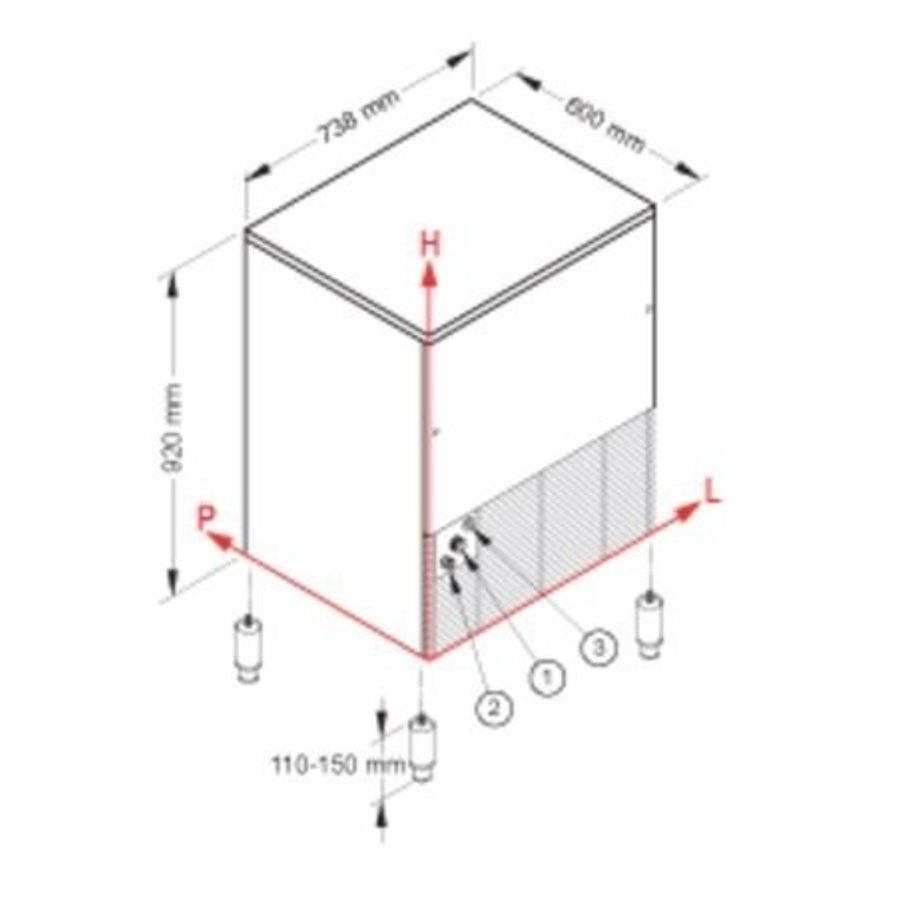 Eisbereiter - 65 kg / 24-Stunden-Lagerung 40 kg