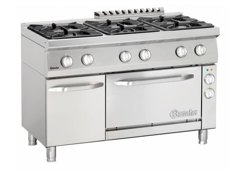  Bartscher Horeca Gasherd mit Elektro-Backofen | 6-Brenner 