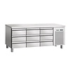 Bartscher Kühlen Sie Workbench Stainless | 9 Schubladen | 179 x 70 85 cm