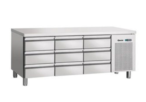  Bartscher Kühlen Sie Workbench Stainless | 9 Schubladen | 179 x 70 85 cm 