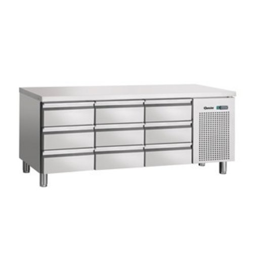  Bartscher Kühlen Sie Workbench Stainless | 9 Schubladen | 179 x 70 85 cm 