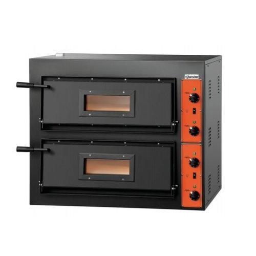  Bartscher Doppel Professionelle Pizzöfen 8400 Watt | 8 Pizzen 