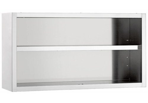  Bartscher Wandschrank Edelstahl ohne Türen | 160(B)x40(T)x66(H) cm 