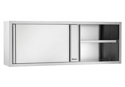  Bartscher Wandschrank Edelstahl Schiebetüren | 120(B)x40(T)x66(H) cm 