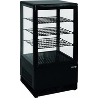 Mini-Glaskühlschrank Schwarz | 78 Liter