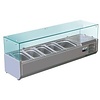 Saro Kühlaufsatz mit Glasaufsatz | 6x1/4 GN | 140x33.5x43.5cm