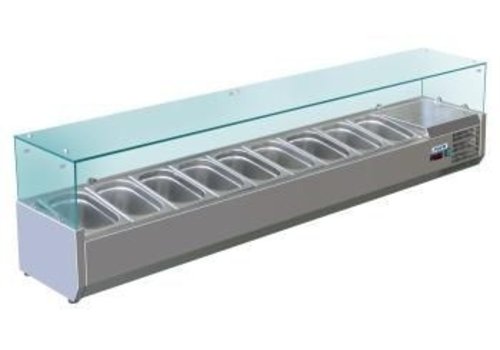  Saro Kühlaufsatz mit Glasaufsatz | 10x1/4 GN | 200x33.5x43.5cm 